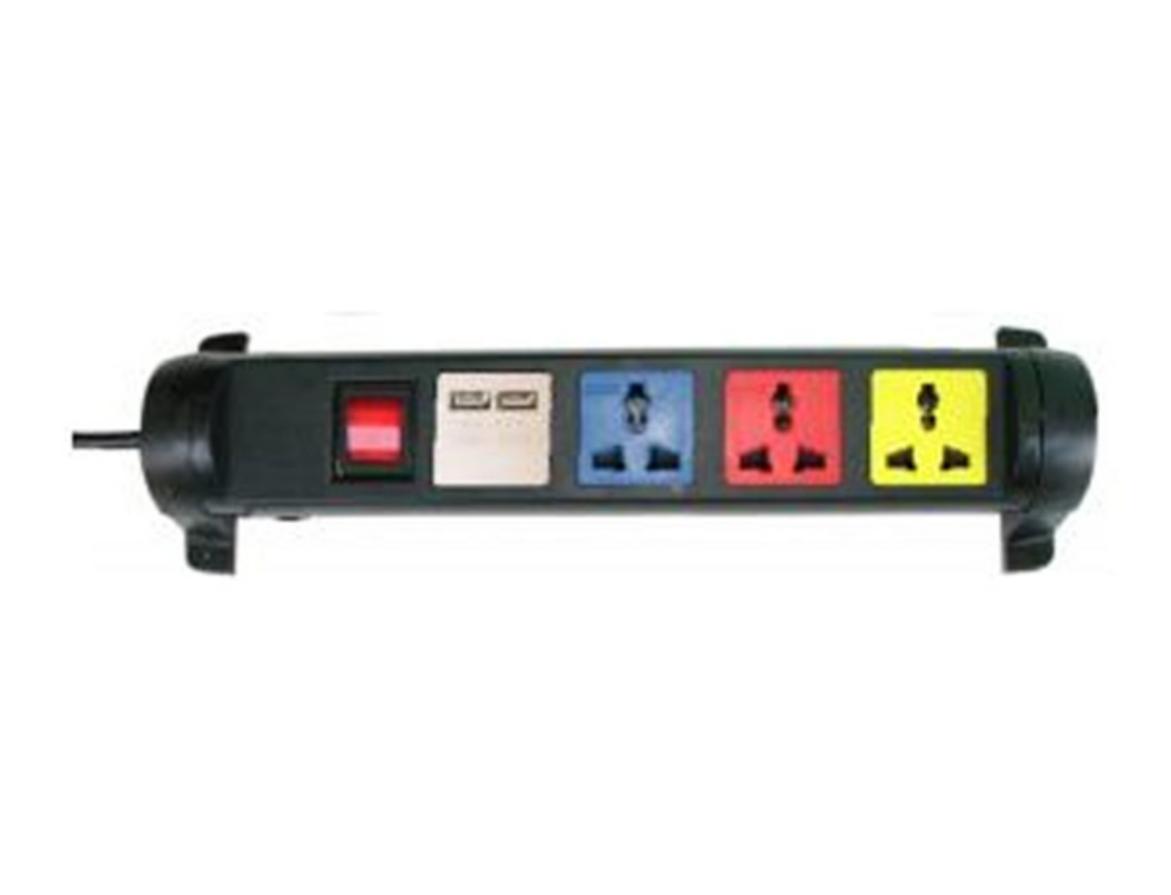 Ổ xoay kéo dài đa năng LiOA 4D32N2XUSB (Có 2 cổng sạc USB)