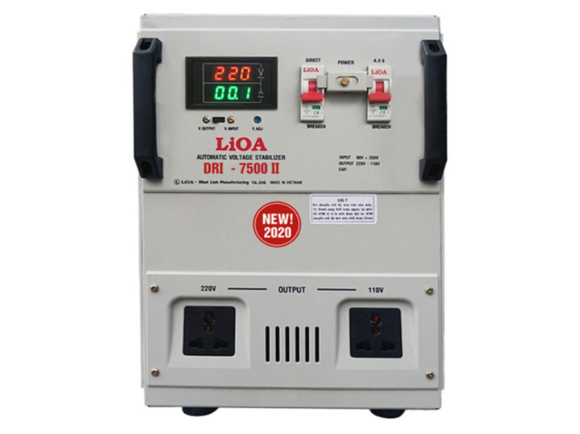Tổng quan Ổn áp 1 pha Lioa DRII 7500 II (Dải điện áp đầu vào 50V - 250V )