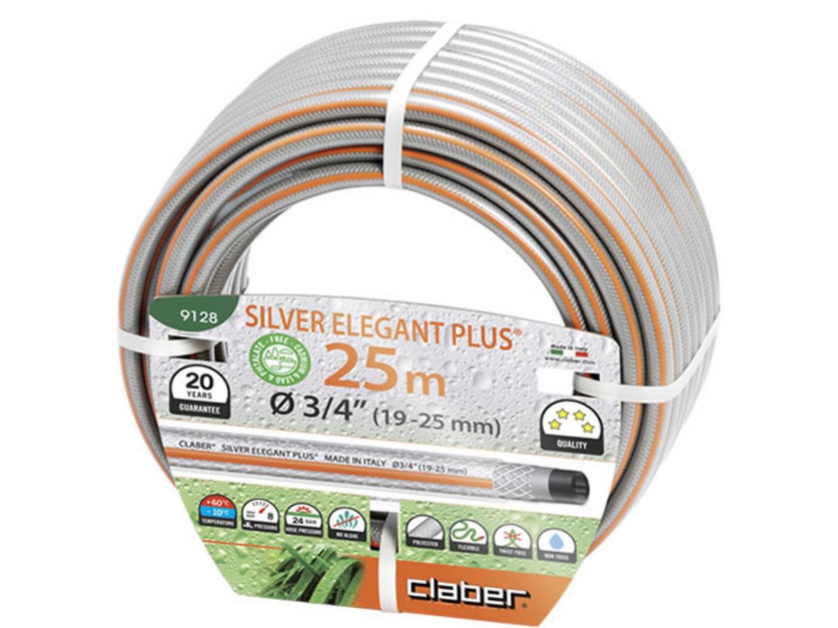 Tổng quan Ống dẫn nước bạc 25m Silver Elegant Plus m25 Ø 3/4” Claber 9128