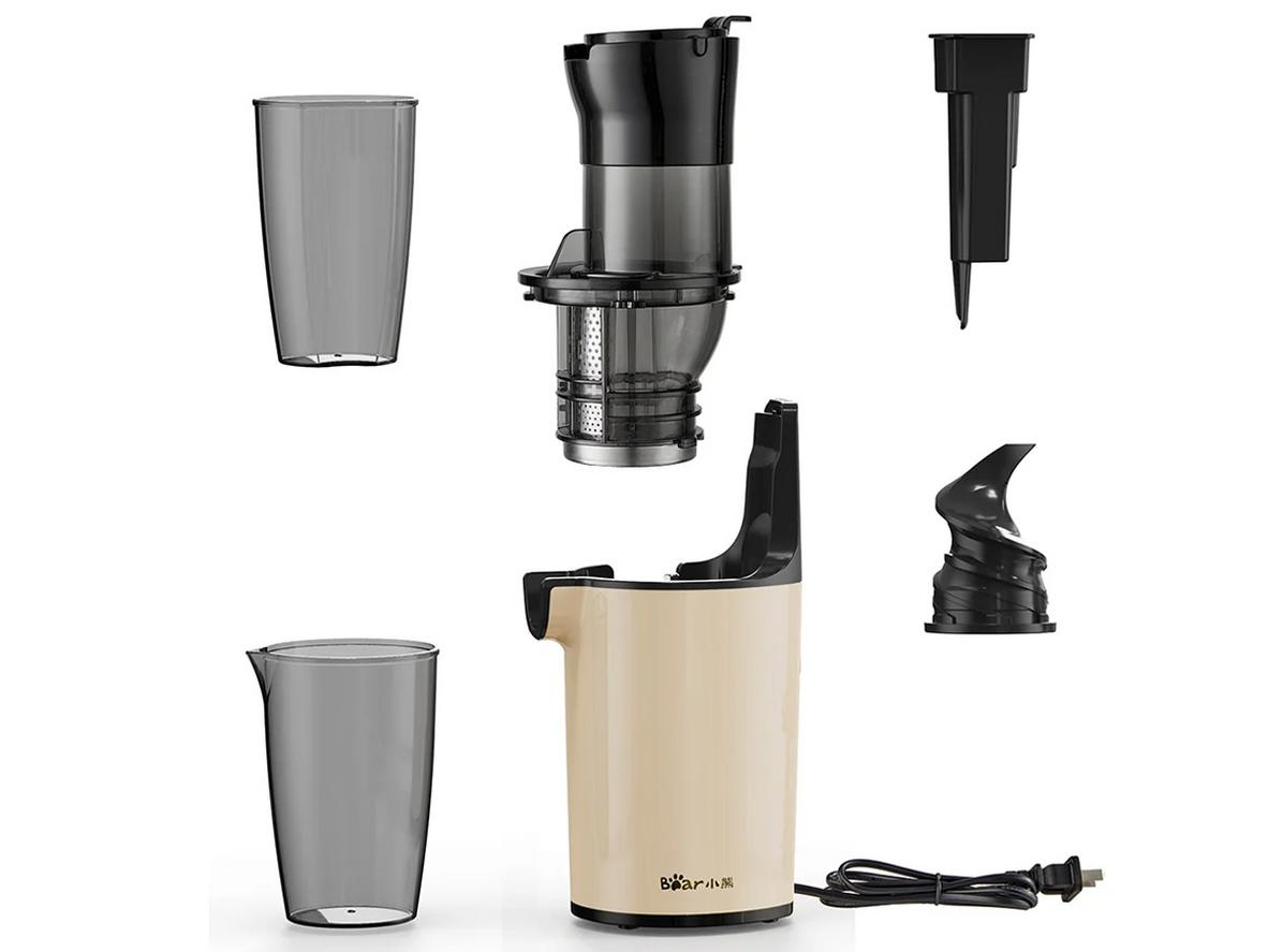 Ống tiếp nguyên liệu 80mm giúp ép nguyên trái tiện hơn.