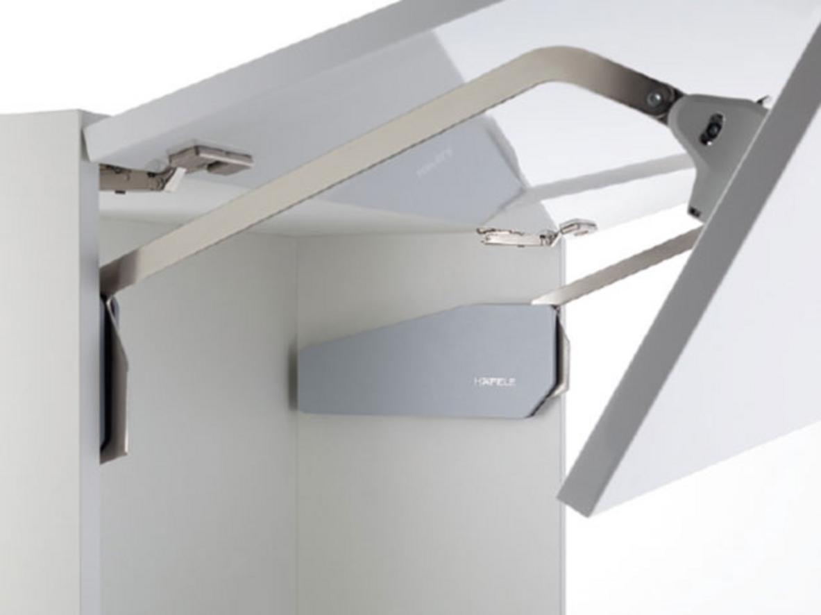 Tổng quan Phụ kiện tay nâng tủ bếp Hafele Free fold S E3fs tay phải