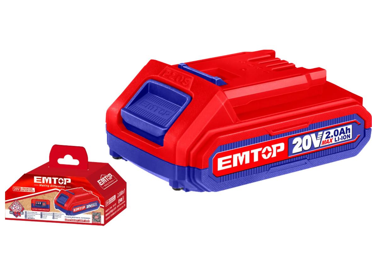 Tổng quan Pin Lithium 20V 2AH Emtop EBPK20011