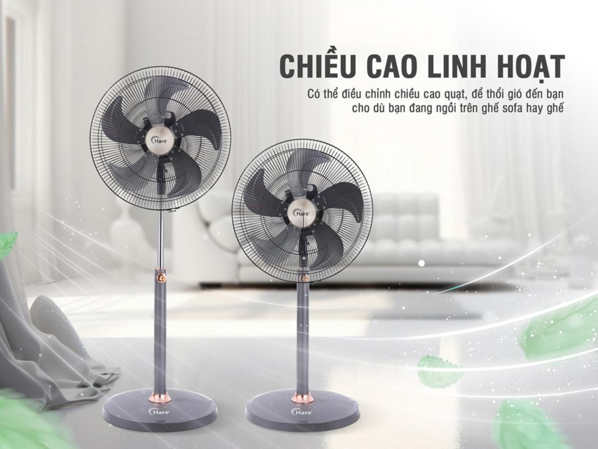 Công suất 135W cho luồng gió mạnh và mát nhanh.