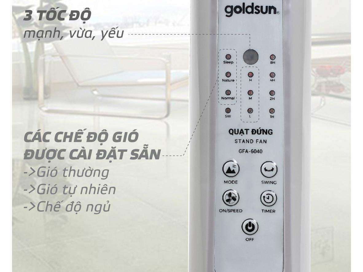 Làm mát nhanh với sải cánh 40cm và công suất 50W