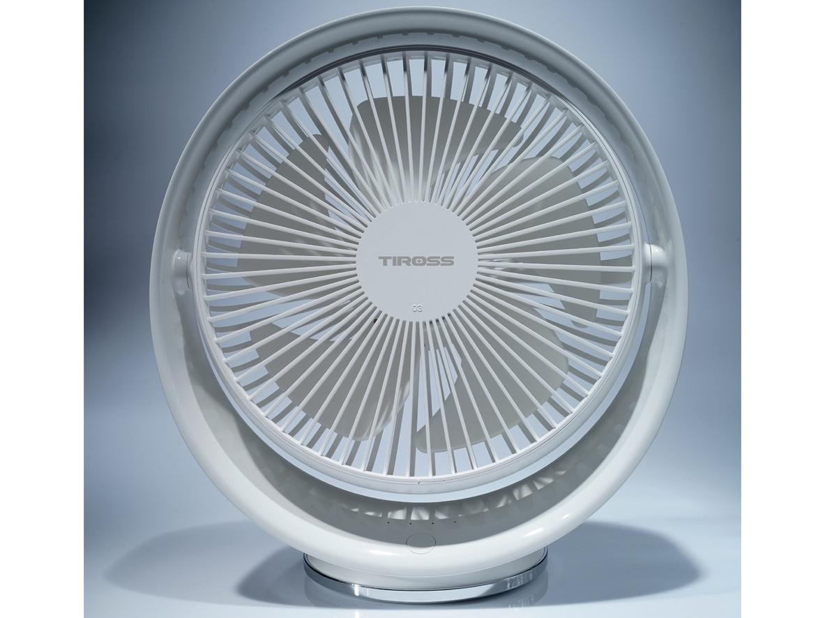 Tổng quan Quạt tích điện để bàn USB Tiross TS2282