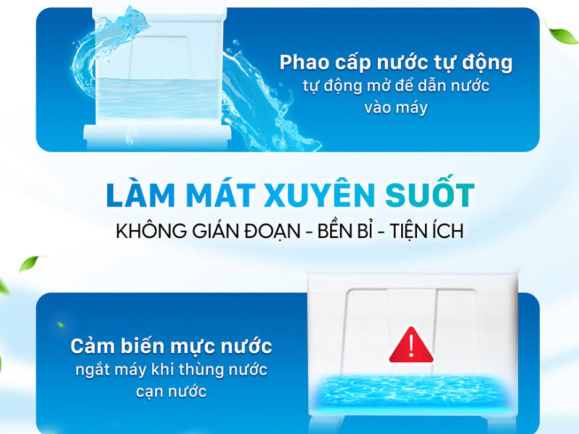 Thiết kế 2 tầng giúp luồng gió tỏa rộng hơn.