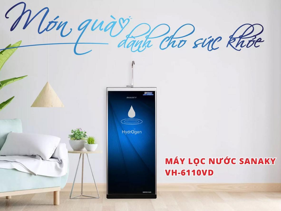 Thiết kế tủ đứng và bình chứa 6 lít của Sanaky VH-6110VD