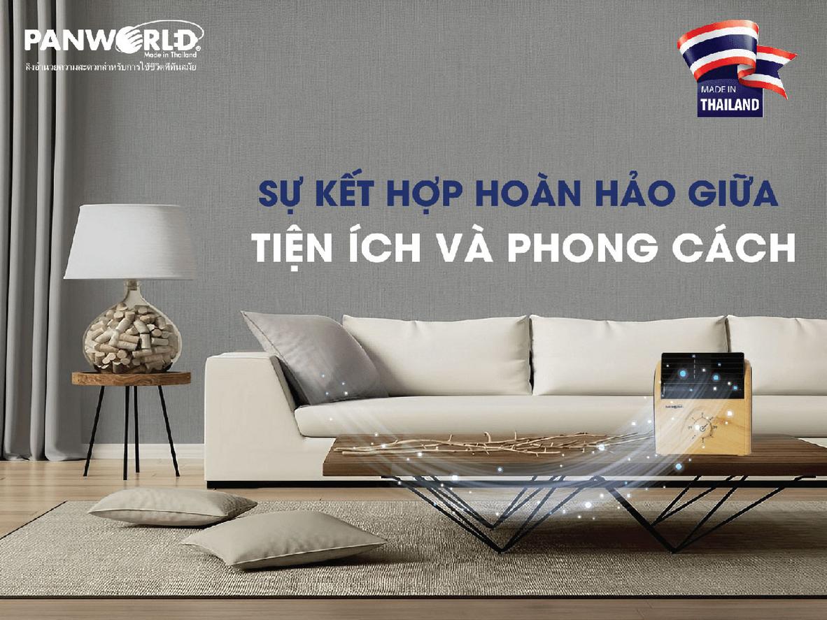 Thiết kế vân gỗ hài hòa với góc làm việc, kệ sách, bàn học.