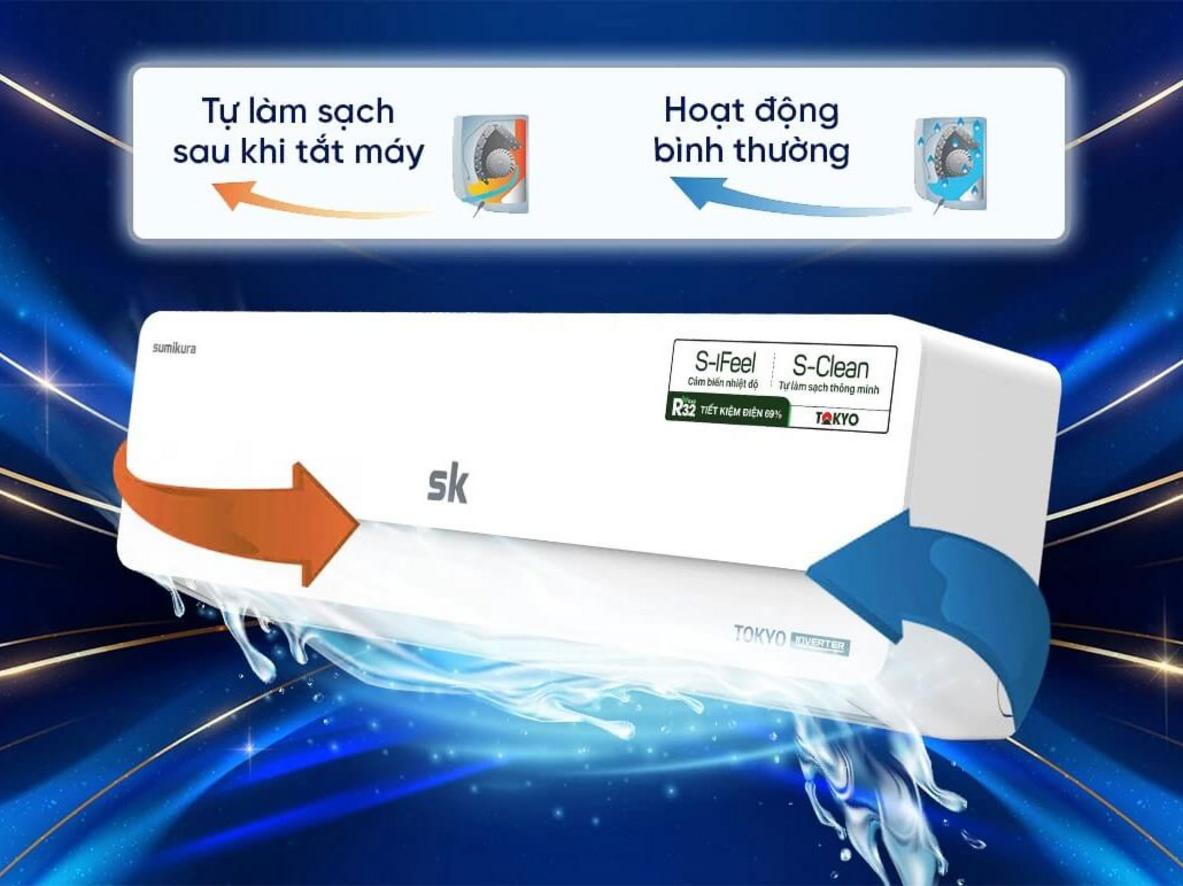 Inverter thế hệ 5 và gas R32 giúp tối ưu điện năng.