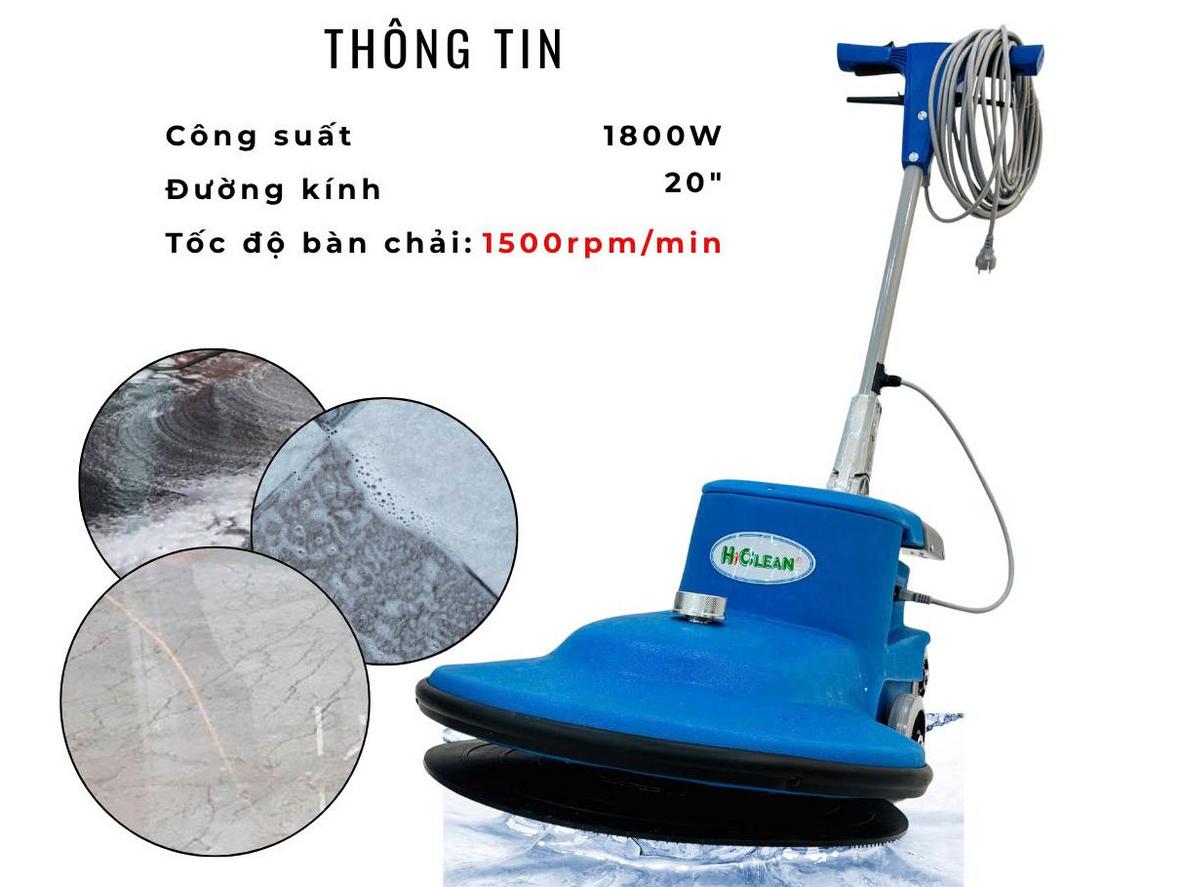 Tốc độ quay cao giúp sàn lên bóng nhanh