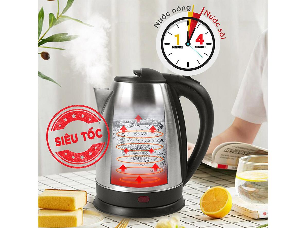 Tự ngắt khi sôi hoặc cạn nước giúp sử dụng an tâm hơn.