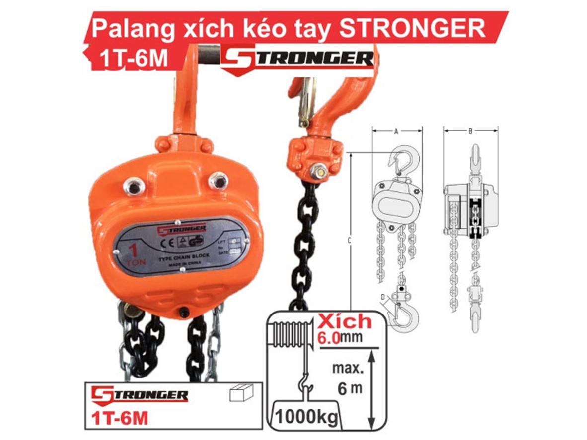 Xích 6mm và phanh tự động hỗ trợ an toàn khi dùng.