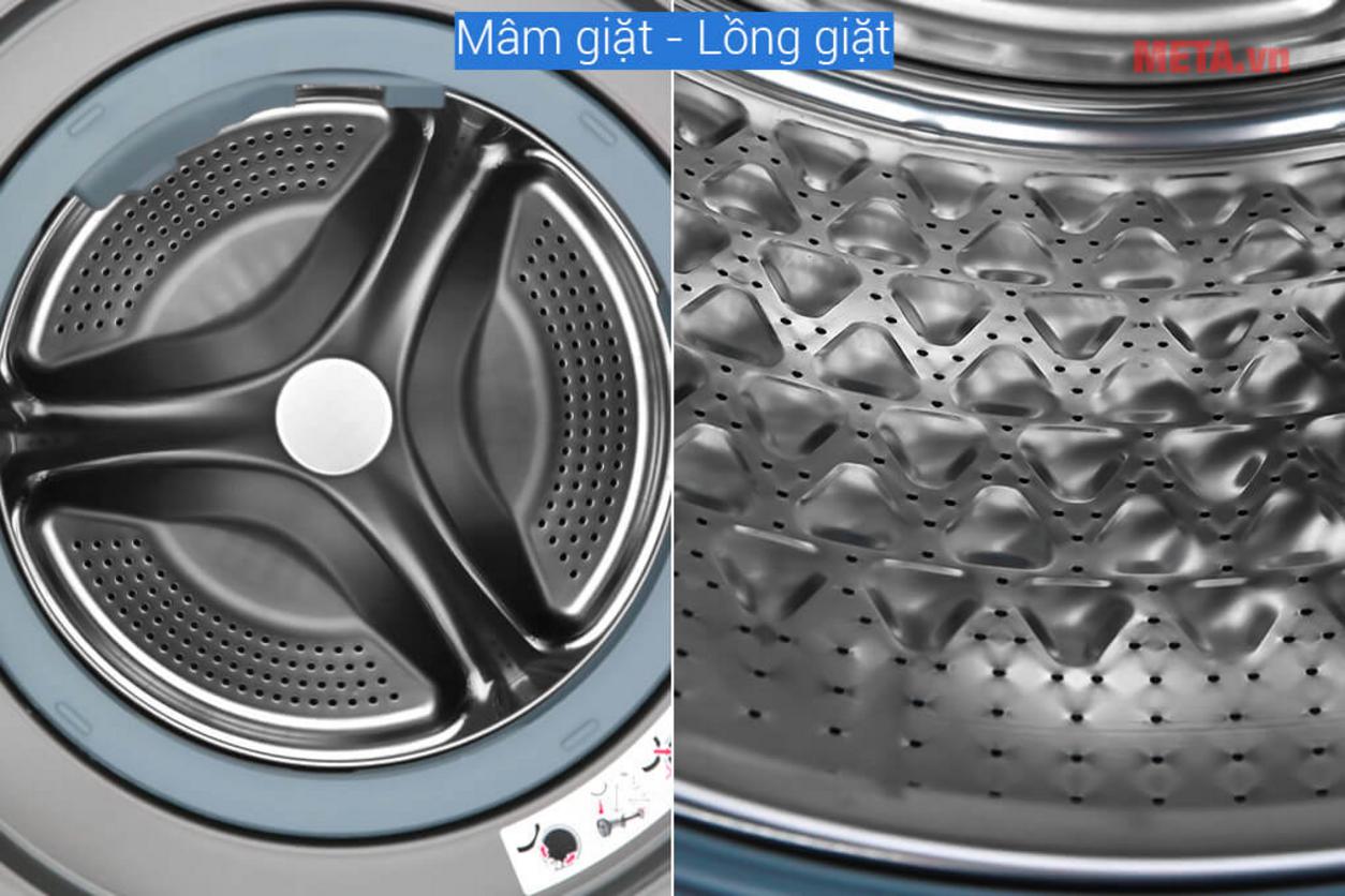 Tốc độ vắt 1.400 vòng/phút giúp quần áo ráo nước nhanh hơn.