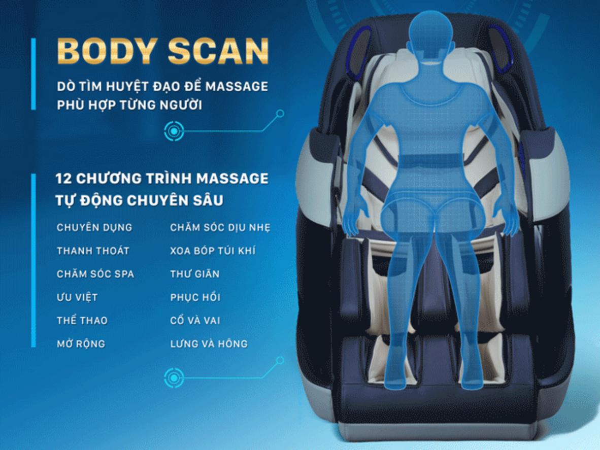 38 túi khí và massage nhiệt hồng ngoại