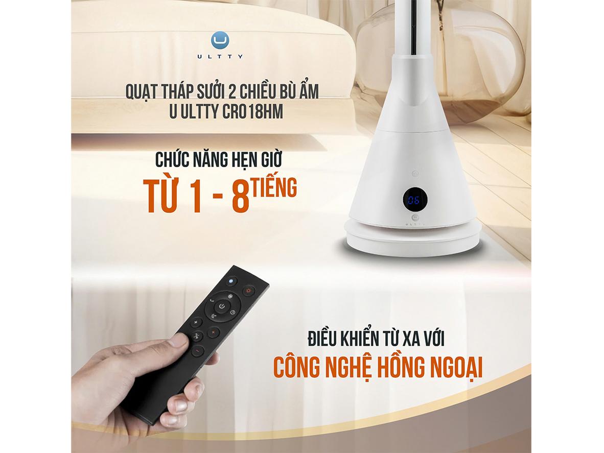 9 cấp độ gió và góc quay rộng cho luồng khí phân bổ đều