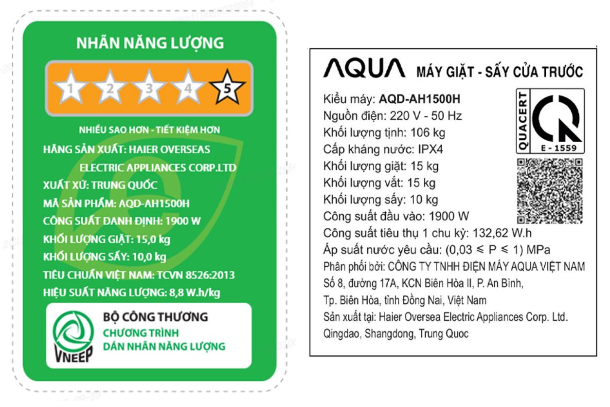 Bốn điểm mạnh nổi bật của Aqua AQD-AH1500H PS cho gia đình đông người.