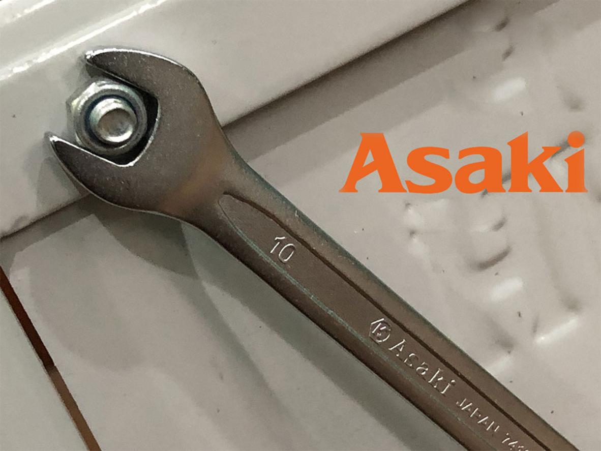 Bảng size 8 quy cách của bộ cờ lê Asaki AK-7508.