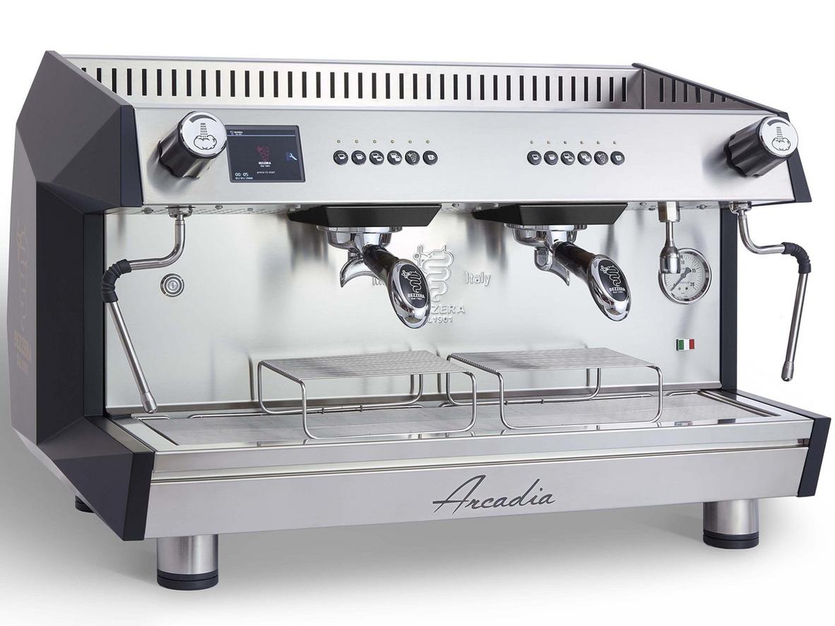 Bezzera Arcadia DE PID 2 Groups mang thiết kế chuyên nghiệp cho quầy bar vận hành cường độ cao.