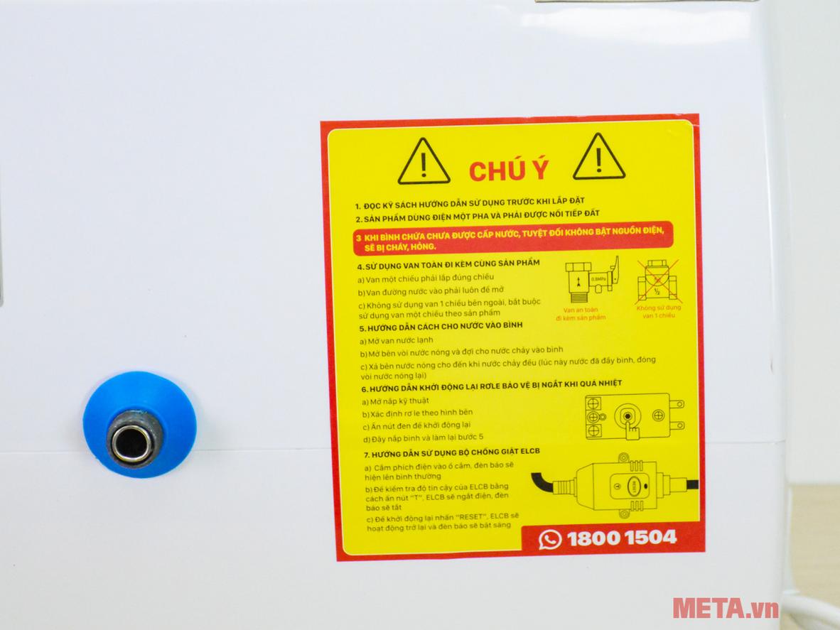 Tổng quan Bình nóng lạnh Picenza N30LUX 30L