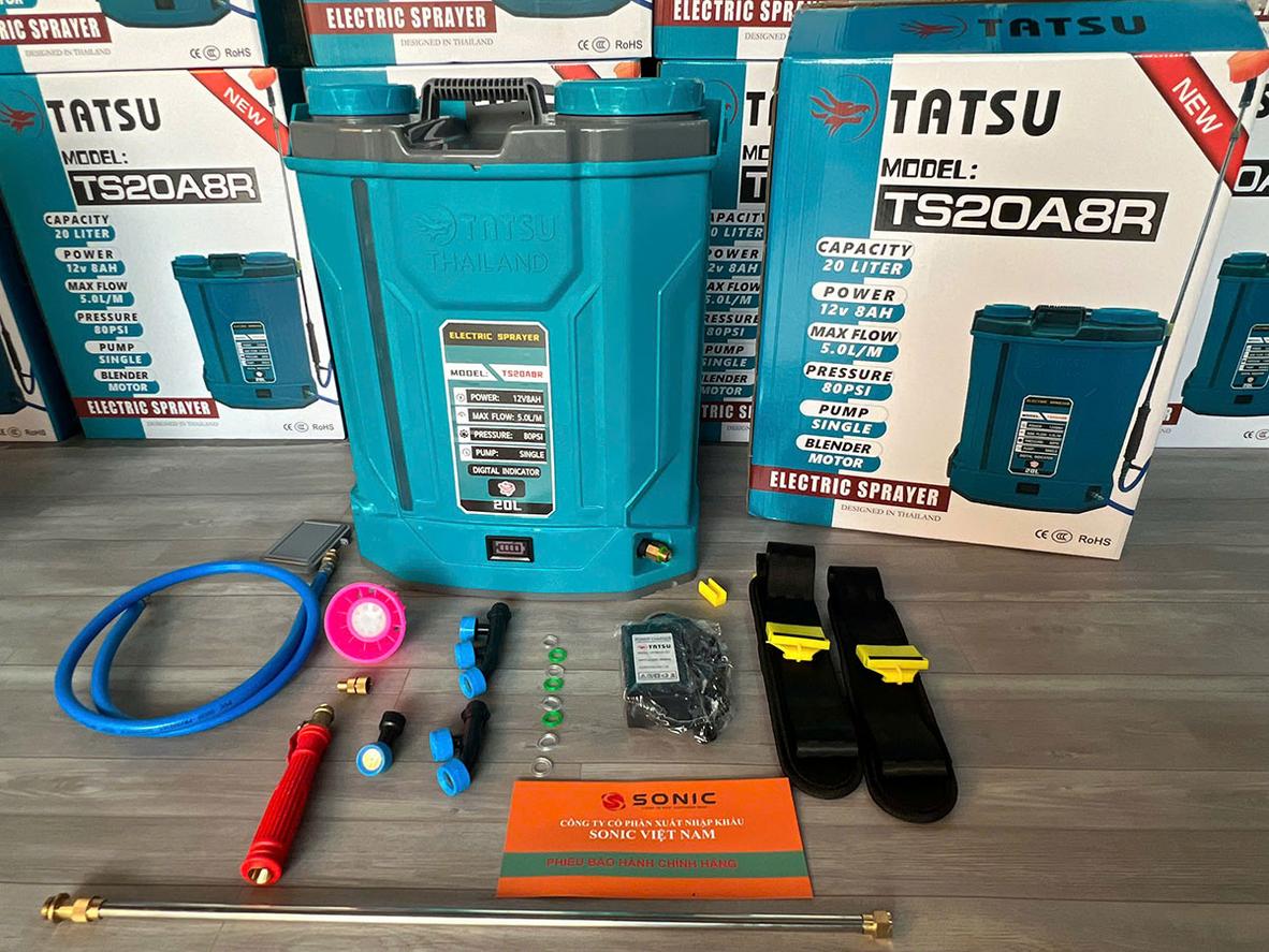 Chi tiết cấu tạo và dung tích 20 lít của Tatsu TS20A8R.