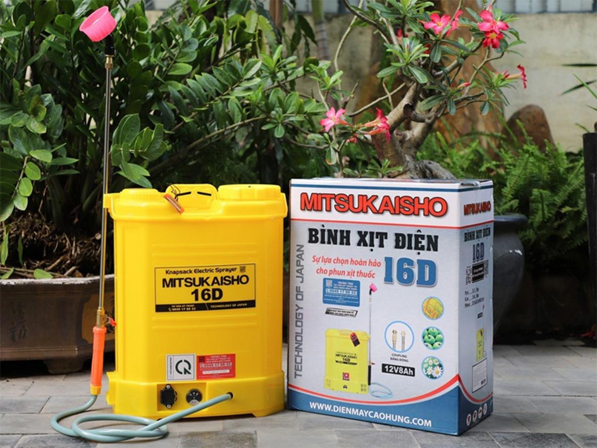 Bình phun xịt thuốc Mitsukaisho 16D thiết kế gọn, dễ mang vác và phun ổn định.