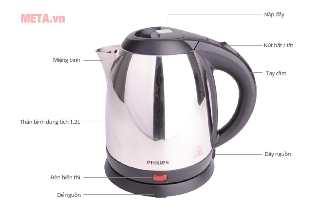 Philips HD9303 cân bằng giữa tốc độ đun, độ bền và độ an toàn.
