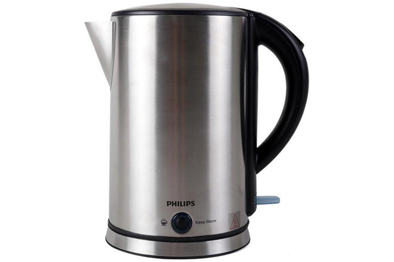 Bình siêu tốc Philips HD9316 1,7 lít với thiết kế inox bạc ánh kim hiện đại.