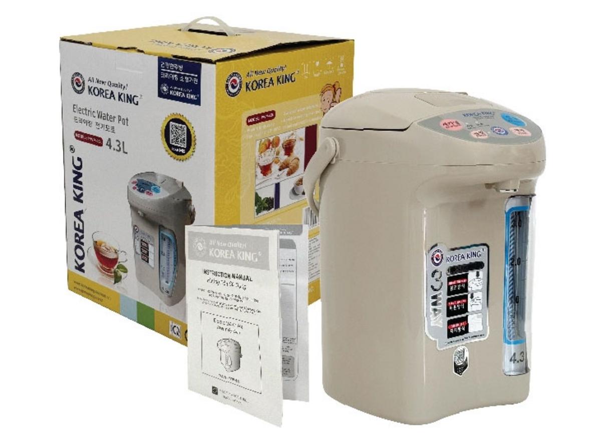 Dung tích 4,3 lít phù hợp gia đình 3–6 người và văn phòng nhỏ.