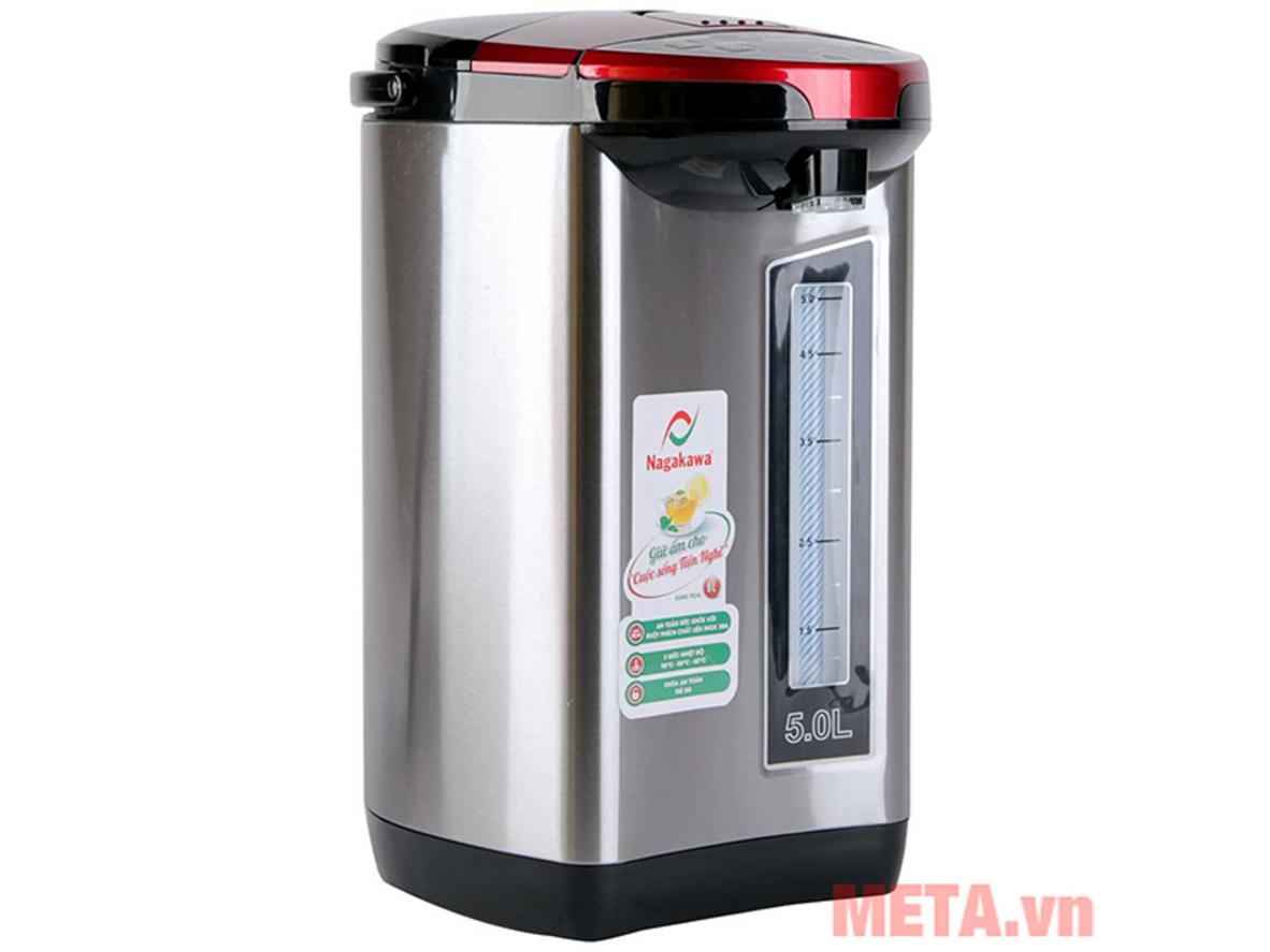 Dung tích 5 lít giúp phục vụ tốt nhu cầu nước nóng liên tục cho gia đình hoặc văn phòng nhỏ.