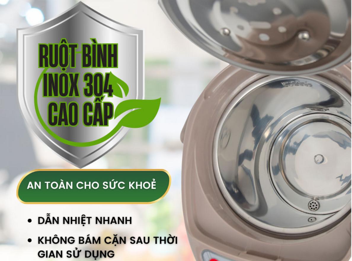 Dung tích 4,2 lít phù hợp gia đình đông người và văn phòng nhỏ.