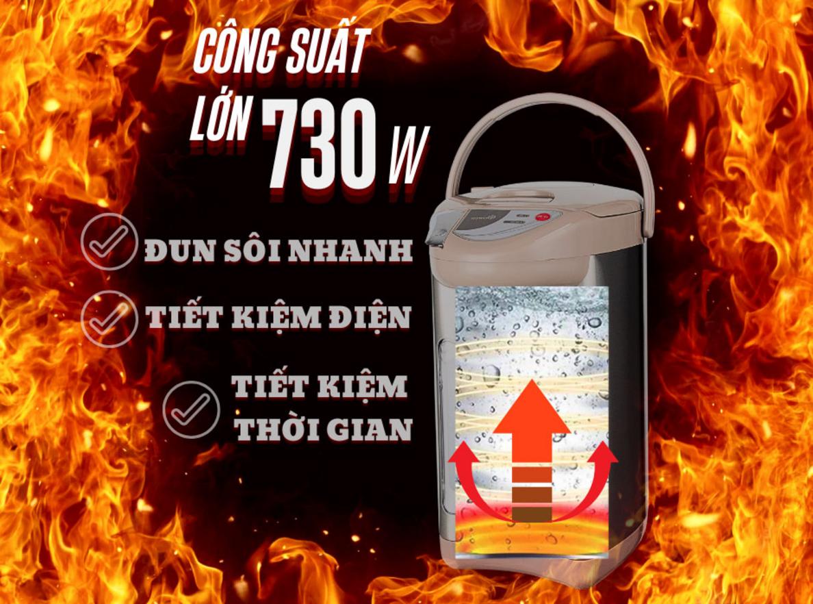 Giữ ấm đến 90°C giúp nước luôn sẵn sàng cho pha chế và sinh hoạt hằng ngày.