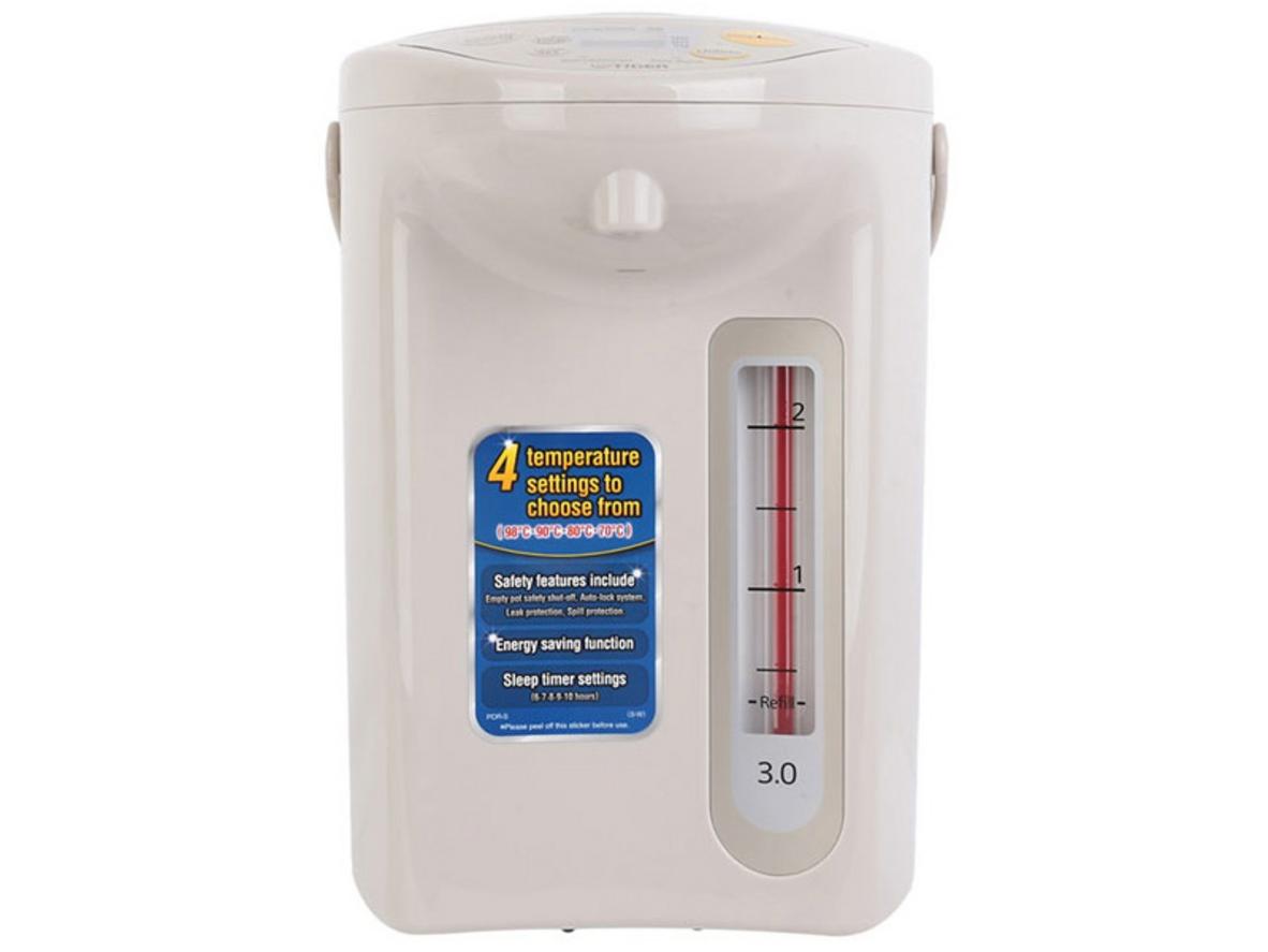 Bình thủy điện Tiger PDR-S30W 3 lít cho nhu cầu nước nóng hằng ngày.