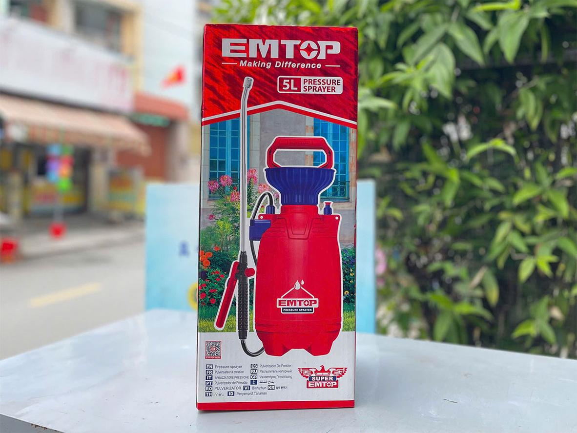 Cấu hình kỹ thuật của Emtop ESPP30502 5 lít giúp phun linh hoạt và an toàn hơn.