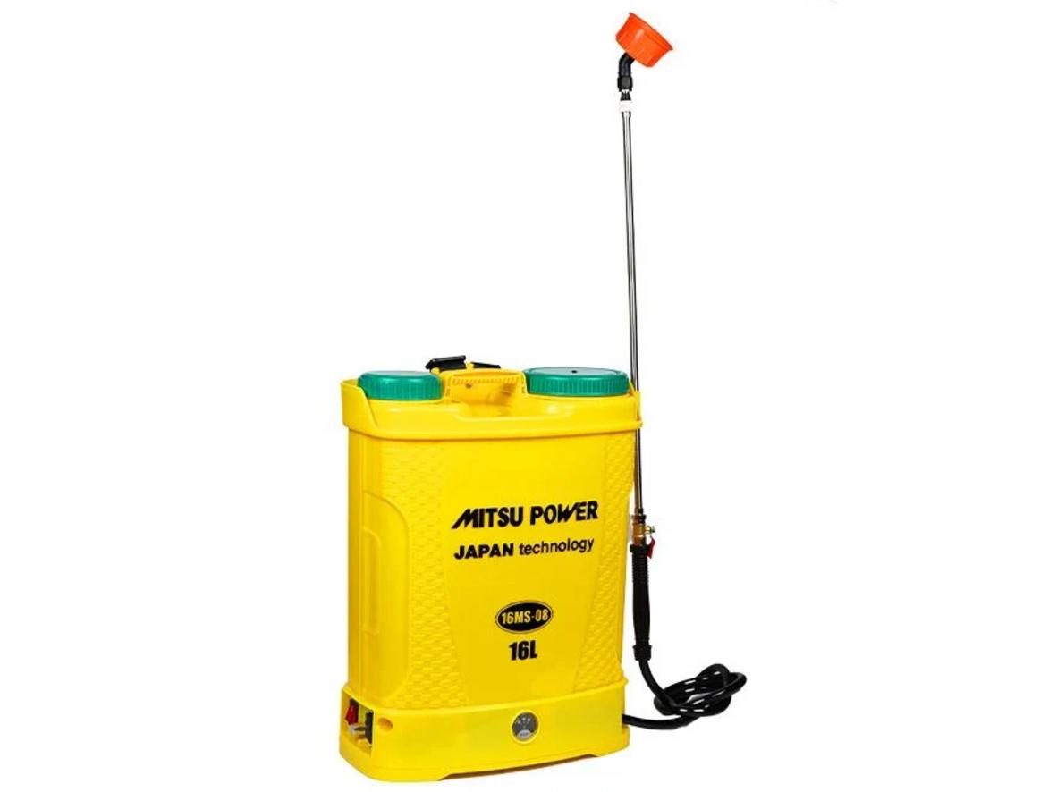 Bình xịt điện Mitsu Power 16MS-08 phù hợp cho phun thuốc, tưới cây và khử trùng.
