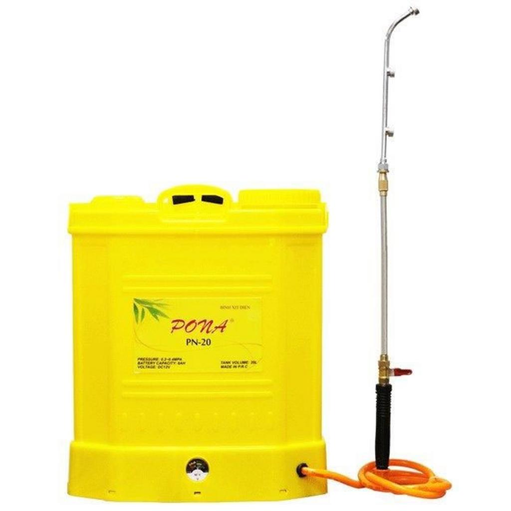 Bình xịt điện Pona PN20 dung tích 20 lít, thiết kế đeo vai tiện dụng.