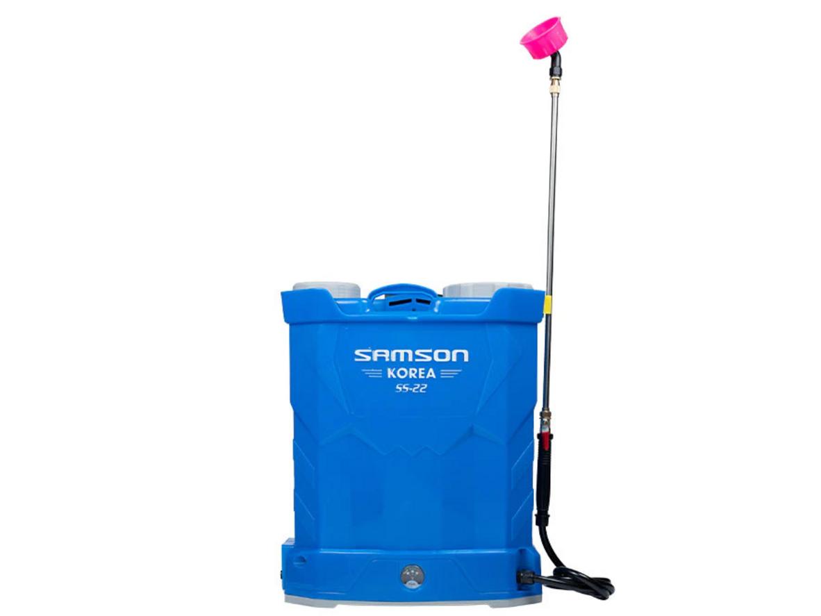 Bình xịt điện Samson SS-22 20 lít bơm đôi cho nhu cầu phun mạnh, làm việc liên tục.