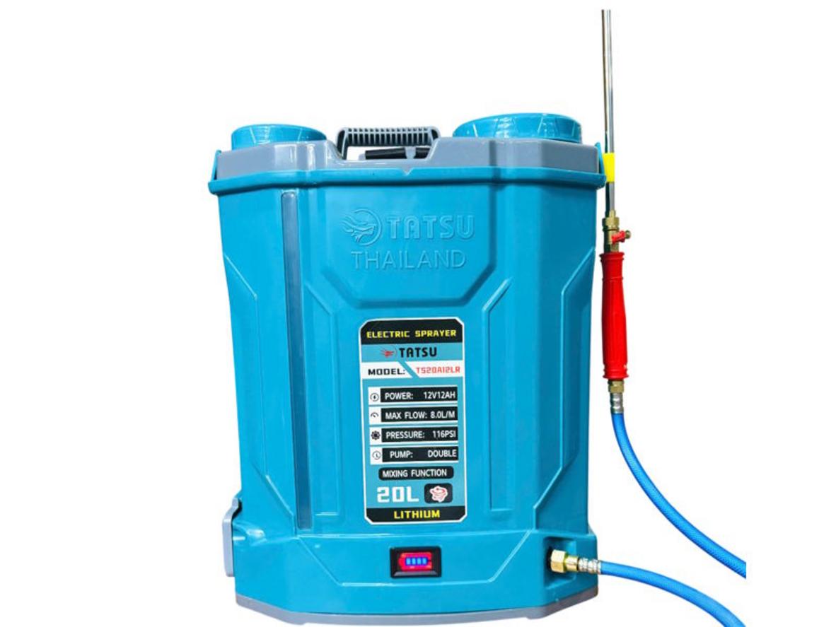 Bình xịt điện Tatsu TS20A12LR 20 lít, 2 bơm, đảo thuốc tự động.