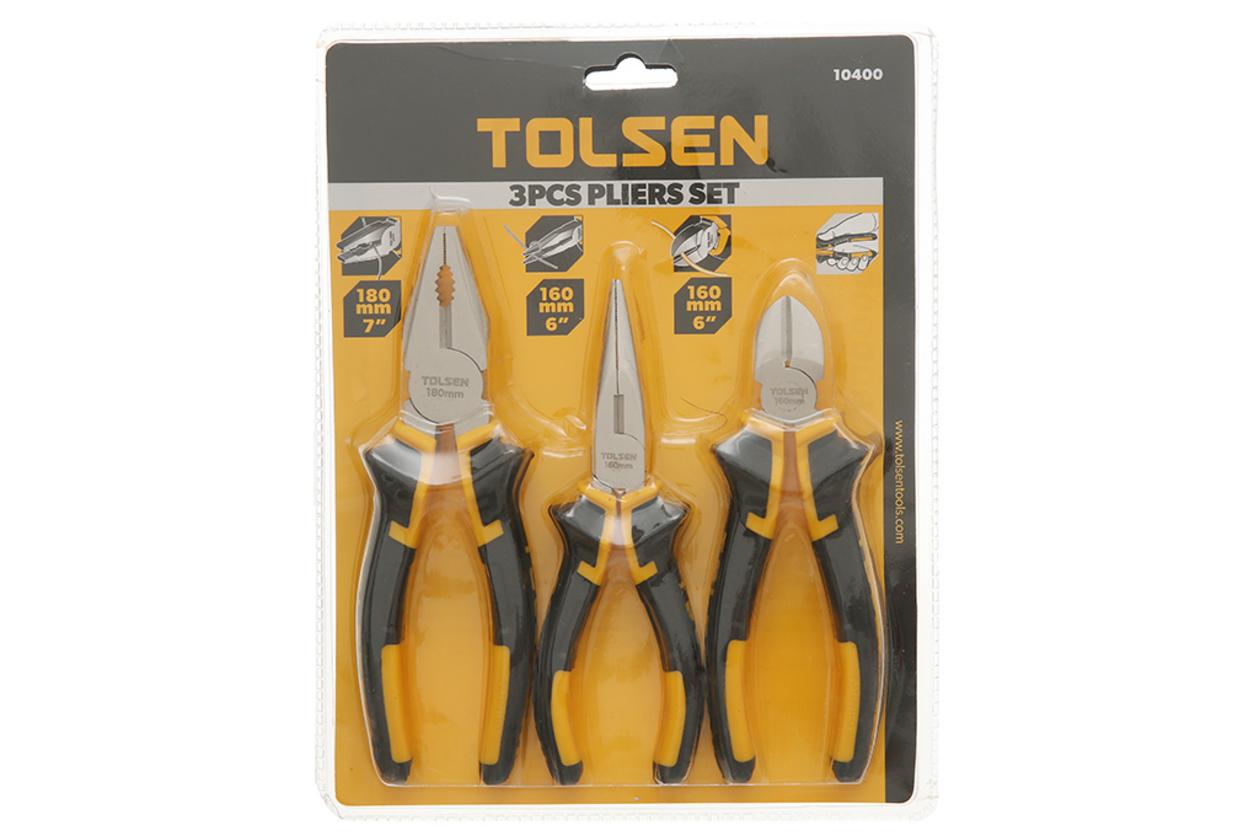 Mỗi cây kìm trong bộ Tolsen 10400 đảm nhiệm một chức năng riêng, giúp thao tác gọn và hiệu quả.