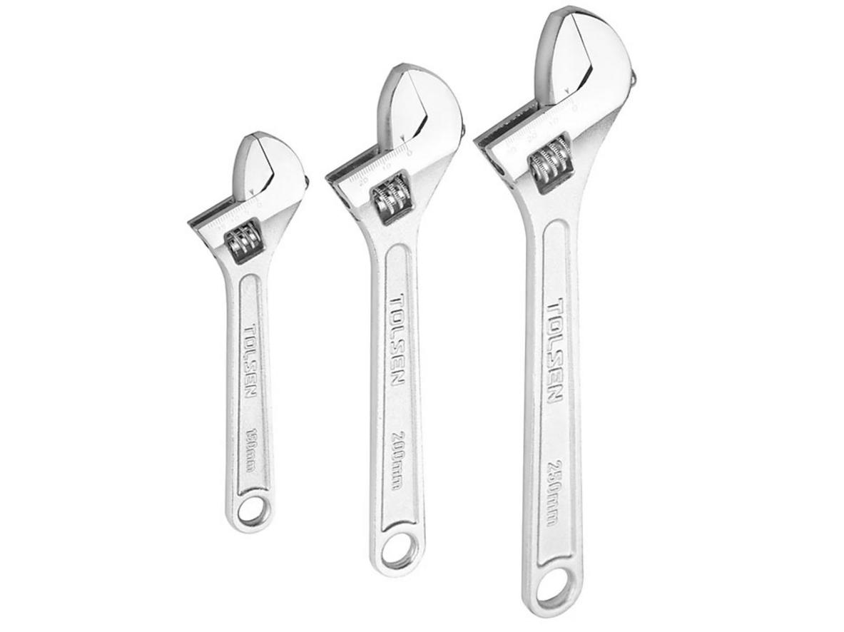 Ba kích thước 6/8/10 inch giúp chọn đúng cây mỏ lết cho từng thao tác.