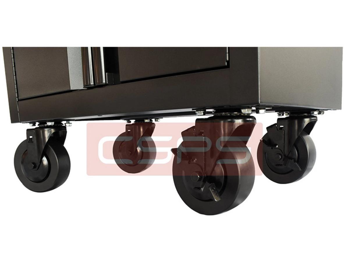 Bộ 4 bánh xe xoay CSPS hỗ trợ di chuyển linh hoạt cho tủ, bàn và xe đẩy công nghiệp.