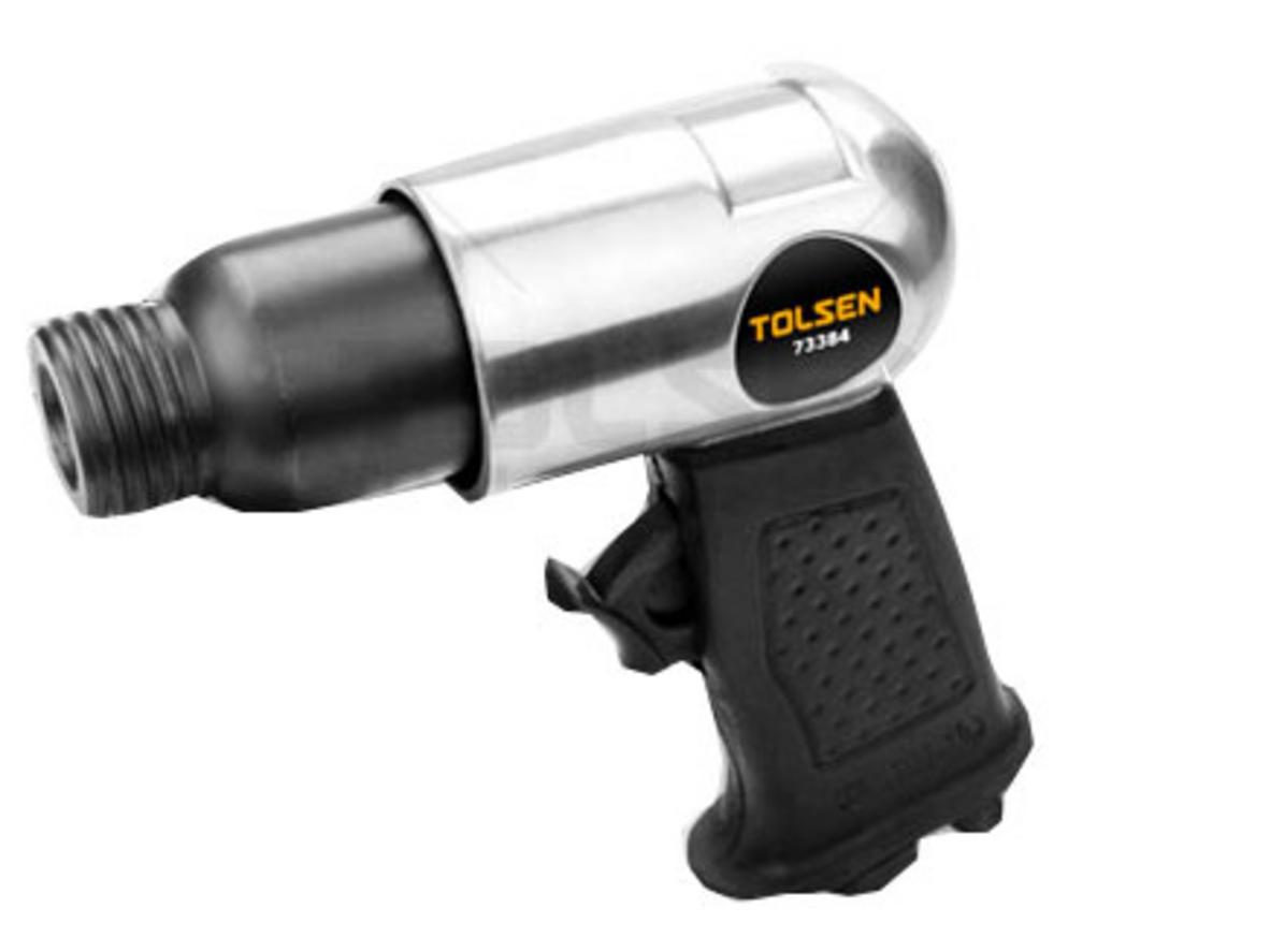 Bộ 9 món búa hơi Tolsen 73384 gọn nhẹ, sẵn sàng cho công việc đục phá và làm sạch bề mặt cứng.