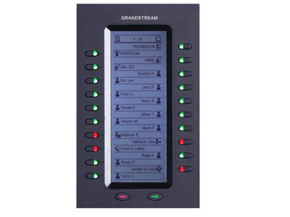 Bộ bàn phím mở rộng Grandstream GXP2200 ext giúp mở rộng phím bấm và theo dõi liên hệ trực quan.