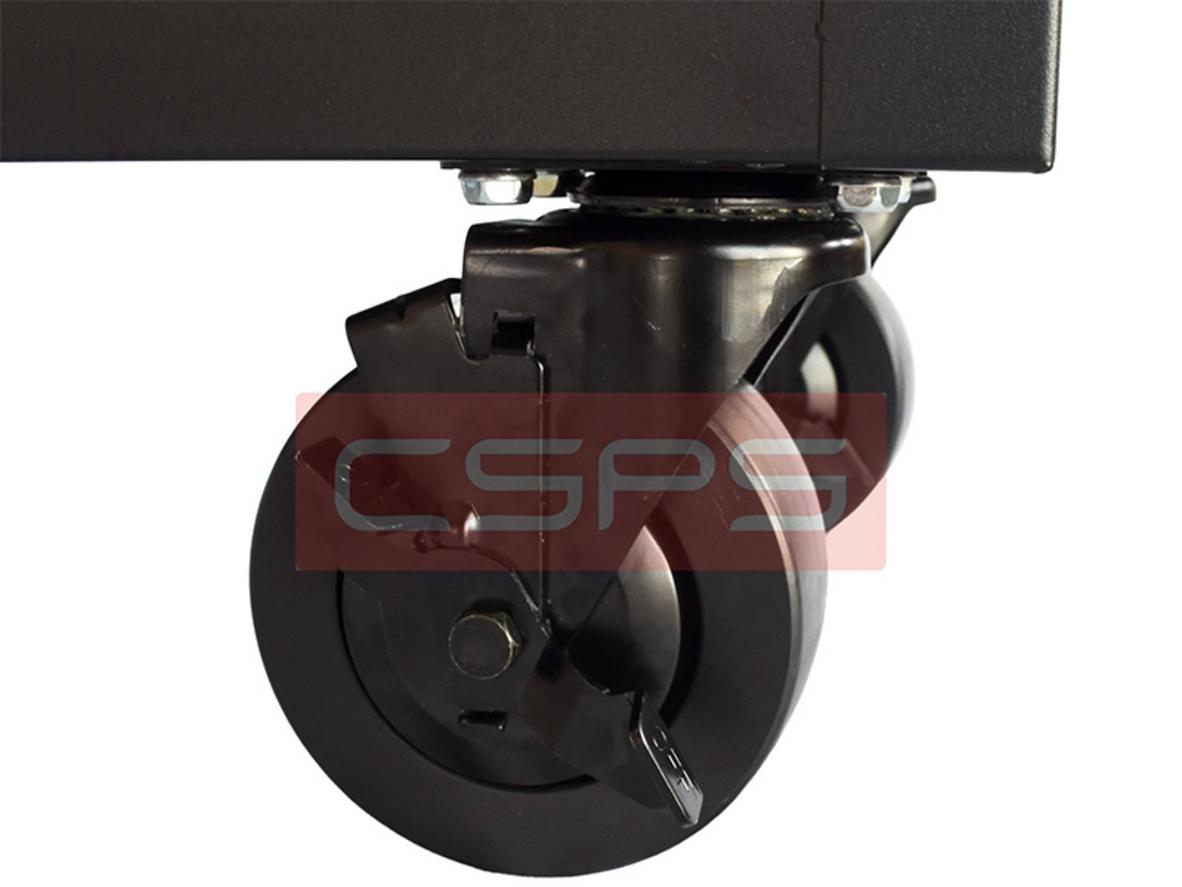 Chi tiết bộ 4 bánh xe xoay CSPS với khả năng chịu tải lớn và xoay linh hoạt.