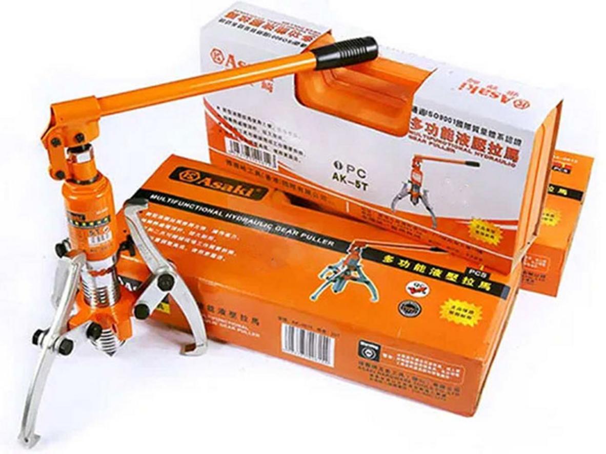 Bộ cảo thủy lực 3 chấu Asaki AK-0610 50 tấn cho công việc tháo lắp hạng nặng.