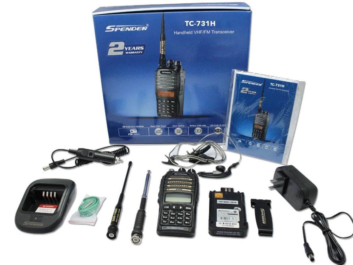 Cấu hình 199 kênh và UHF giúp Spender TC-731H chia nhóm rõ, liên lạc ổn định.
