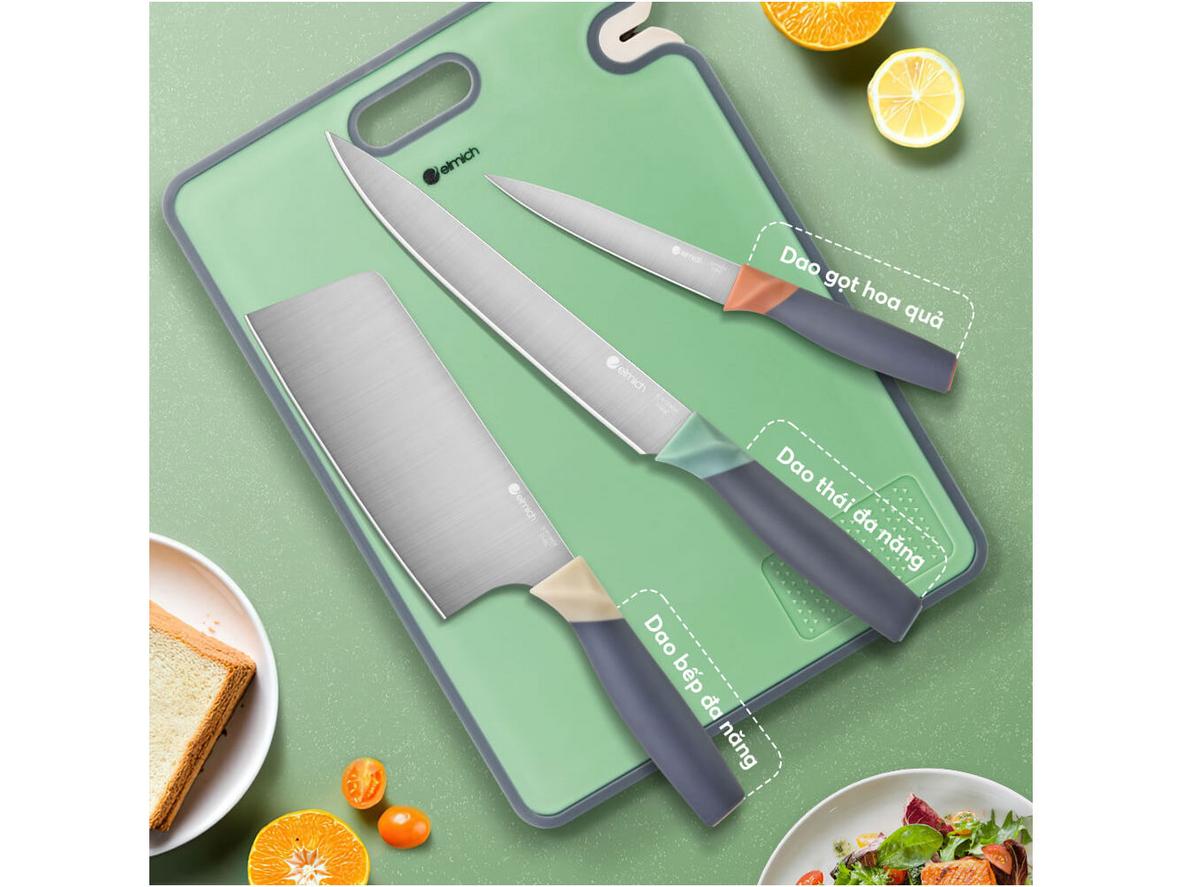 Bộ 3 món đáp ứng trọn thao tác gọt, thái và chặt cơ bản.