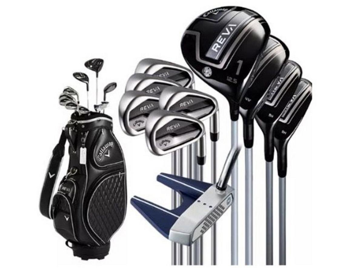 Bộ gậy golf fullset Callaway REVA Lady gồm 9 gậy và 1 túi golf dành cho nữ golfer.