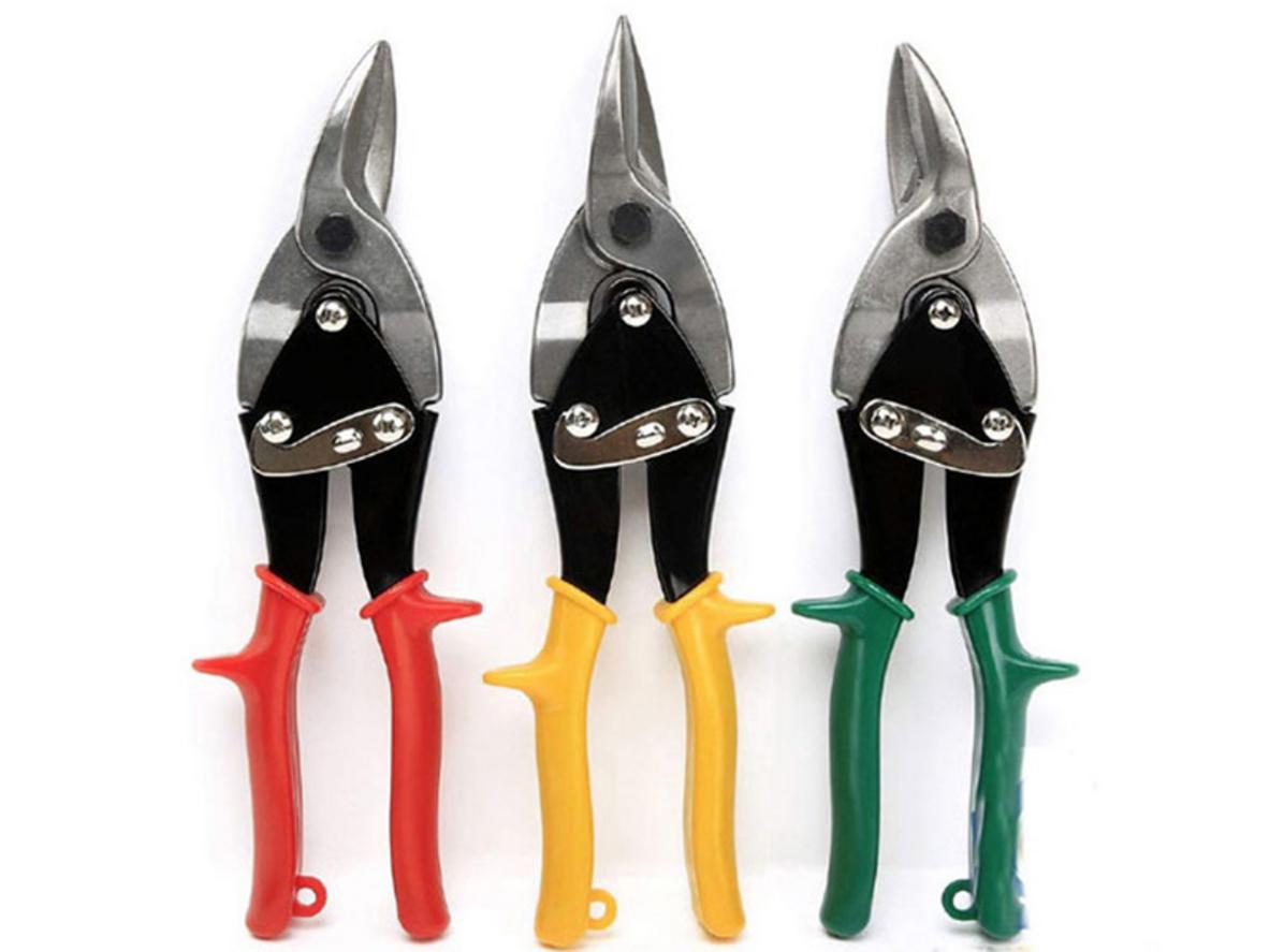 Bộ kìm cắt thiết Workpro W000401 gồm 3 đầu cắt chuyên dụng cho tôn và kim loại mỏng.