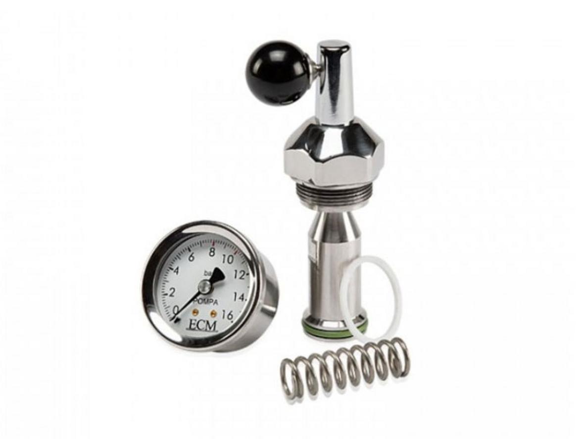 Bộ kit điều chỉnh áp suất nước ECM với van kim điều khiển và đồng hồ áp suất 45mm.