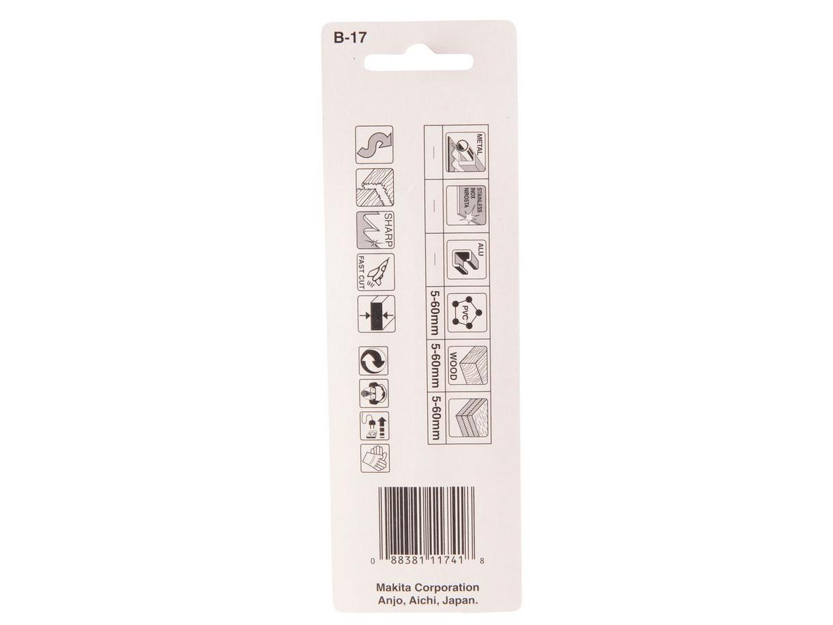 Makita B-01301 no.b-17 cho cắt gỗ nhanh và thoát phôi tốt.